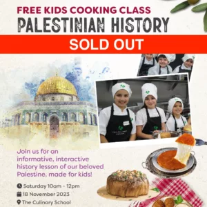 Palestinian History through food - Saturday 1pm to 3pm